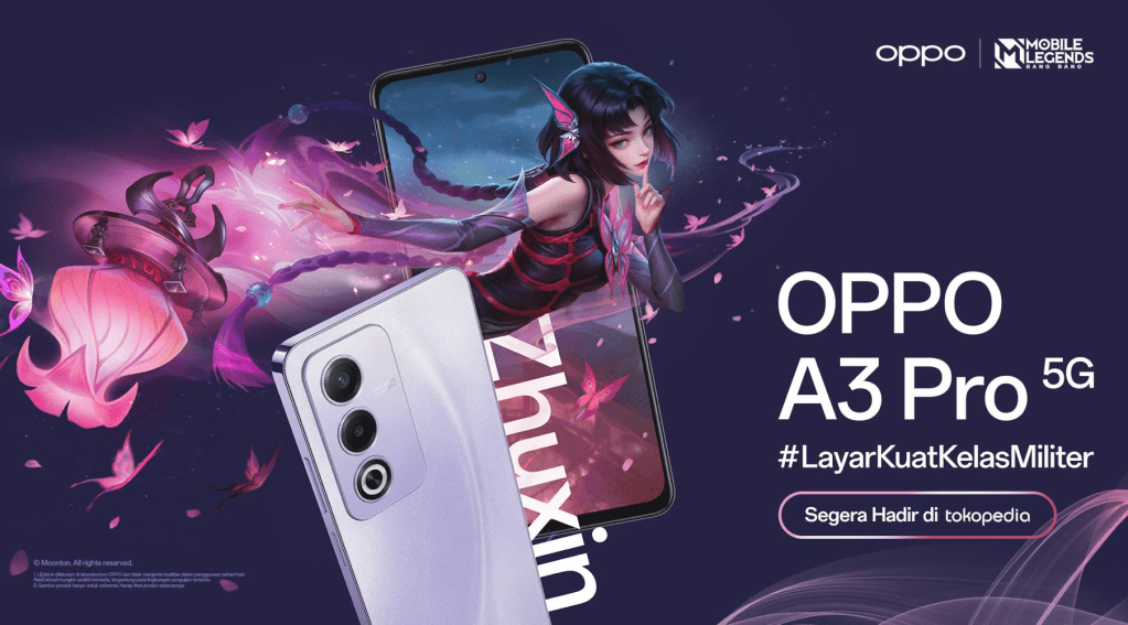 Oppo A3 Pro 5G Gandeng Mobile Legends, Berbekal Ketangguhan Kelas Militer!